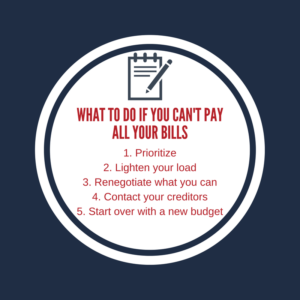 What to do when you can't pay all your bills