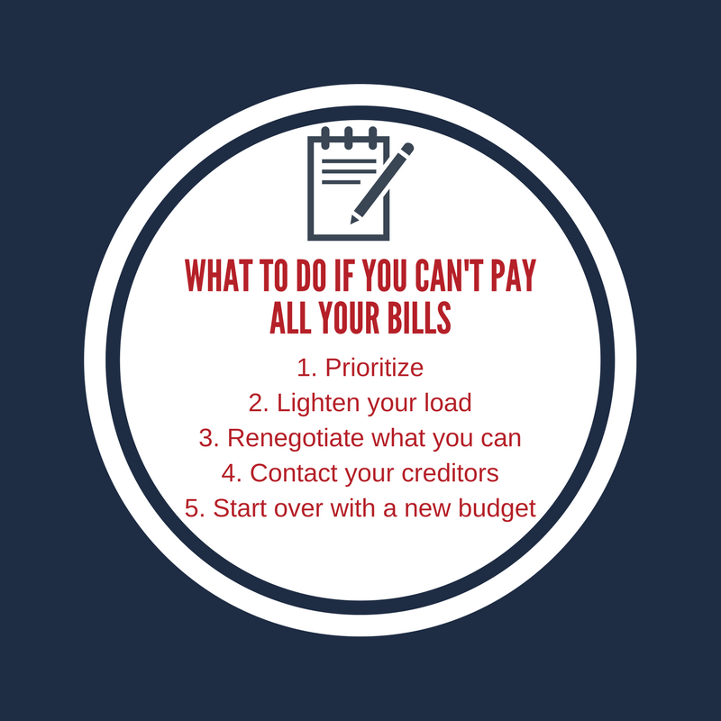 Tips for What to Do When You Can't Pay All Your Bills
